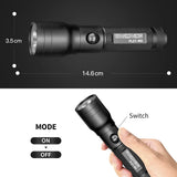 COSMOING High Power Red LED Flashlight USB C Rechargeable, 300 Yards Red Flashlight IP65 Waterproof Red Light Torch for Night Observation, Camping