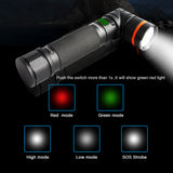NICRON Magnet 90 Degree Rechargeable LED Flashlight Corner Ultra Bright High Brightness Waterproof 3 Modes 800LM LED Torch B70