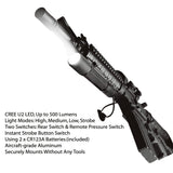 5 Modes LED Flashlight Handgun Light Rifle Rail-Mounted Light