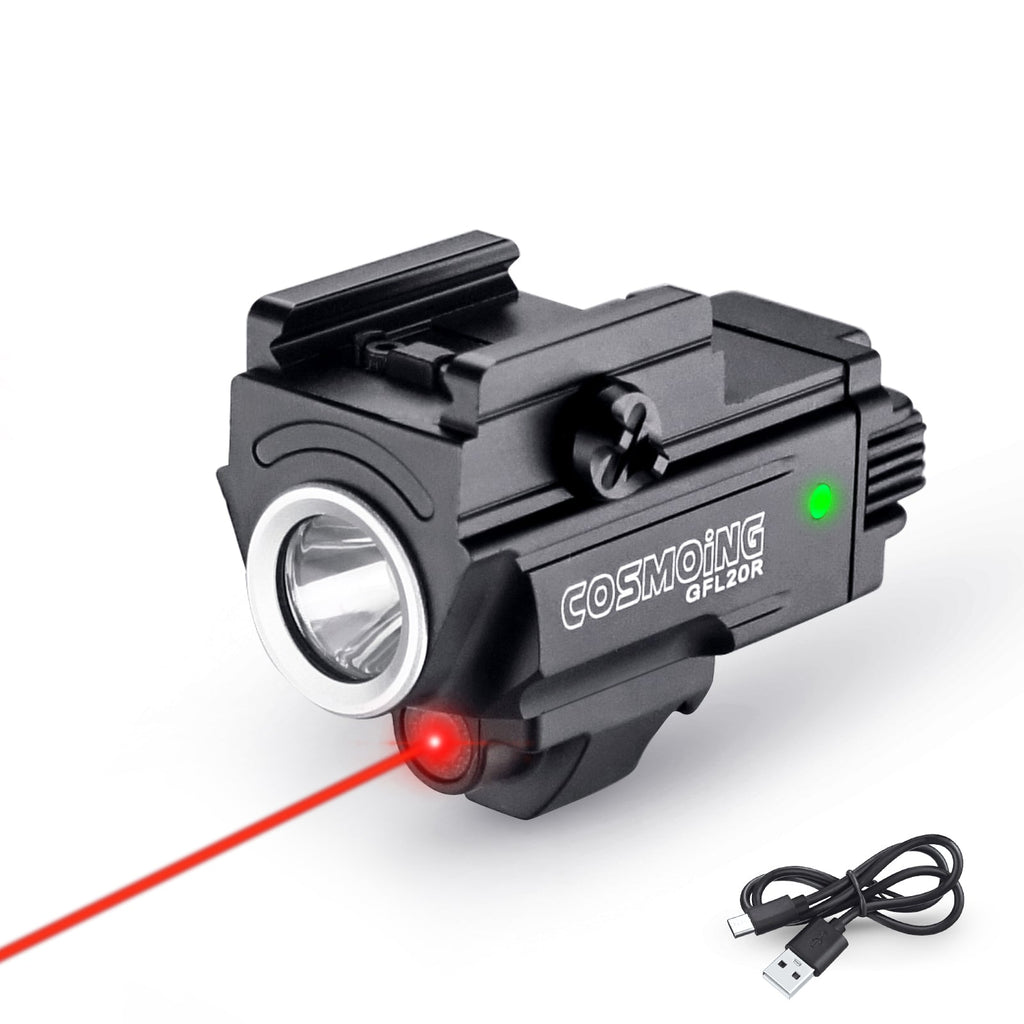 GFL20R/G COMPACT RECHARGEABLE HANGUN LIGHT +LASER SIGHT MOUNTING TO A HANDGUN