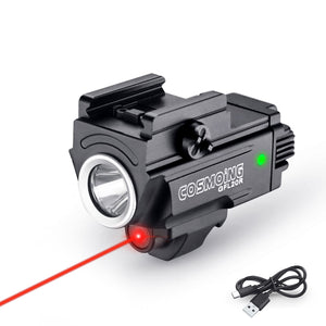 GFL20R/G COMPACT RECHARGEABLE HANGUN LIGHT +LASER SIGHT MOUNTING TO A HANDGUN