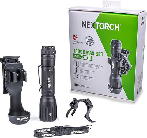NEXTORCH TA30C MAX Tactical Flashlight, 3000 High Lumens Reachargeable Torch