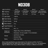 NEXTORCH ND30B Rechargeable Strobe Flashlight - Super Bright 11000 Lumens