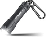 Mini LED Flashlight NICRON N1 with Keychain, EDC Light with AAA Battery Include, IPX7 Waterproof Build for Outdoor Camping etc.