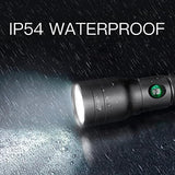 COSMOING High Power LED Flashlight USB C Rechargeable, 600 Lumen Tactical Flashlight IP65 Waterproof Handheld Flashlight for Emergency,Police Law Enforcement,Hunting,Camping,Hiking