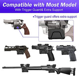 COSMOING Upgrade Gun Magnet Mount with Safety Trigger Guard Protection for Most Guns, Magnetic Gun Holder Easy Conceal in Car, Truck, Vehicle, Desks, Walls