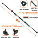 COSMOING 36" 48" Blowgun .40 Cal with 48 Darts and Tactical Peep Sight for Various Needs