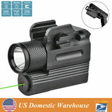 500LM Hunting Green Red Laser Pistol Handgun Light Sight Combo LED Flashlight