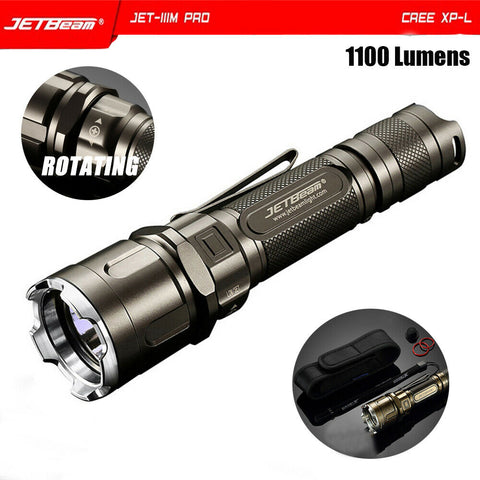 JETBeam Super Bright 1100 Lumens Tactical Cree LED Flashlight 18650 320 Meters