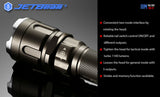 JETBeam Super Bright 1100 Lumens Tactical Cree LED Flashlight 18650 320 Meters