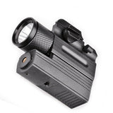 500LM Hunting Green Red Laser Pistol Handgun Light Sight Combo LED Flashlight