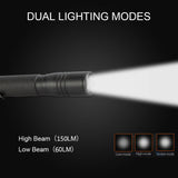 Mini Zoomable LED PenLight Scalable Portable Pen Light Clip Flashlight