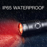 COSMOING 400 Yards 625nm Red Light Rechargeable LED Tactical Flashlight 18650 Torch Lamp