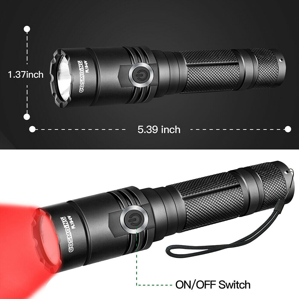 Finezeal 625nm Red Book Light [1 Pack] - Zero Blue Light, Rechargeable Clip On Red Reading Light Lamp For Reading At Night - Poratble Dimmable LED Book Lamp, Gift For Travel