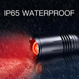 COSMOING 600 Lumens 400 Yards White Red Light Rechargeable LED Tactical Flashlight 18650 Tactical Weapon Light