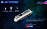 JETBEAM MINI ONE 500LM 5-Colors Multi-purpose EDC Flashlight with UV Light RGB Color Type-C Fast Charging LED Torch Lantern