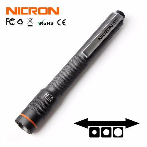 NICRON 1W 2xAAA Color Match Pen Flashlight 120LM 61M Beam Distance Waterproof IP65 Mini Home Torch Lamp B22 For Maintenance etc