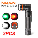 Nicron® High 1200Lumen Twist Magnetic Rechargeable Led Flashlight B70