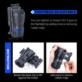 NEXTORCH 360 Degree Tactical Flashlight Holster Angle Rotatable Duable Flashlight Holder V61 for 27mm-30mm Diameter Flashlight