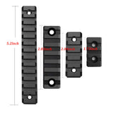 4 Pack M-LOK Aluminum 3 Slot 5 Slot 7 slot 13 Slot Rail Section Picatinny Weaver