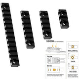 4 Pack M-LOK Aluminum 3 Slot 5 Slot 7 slot 13 Slot Rail Section Picatinny Weaver