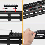 4 Pack M-LOK Aluminum 3 Slot 5 Slot 7 slot 13 Slot Rail Section Picatinny Weaver